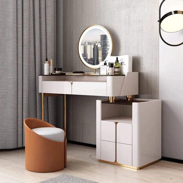 Manon Luxury Vanity dressing table design 2023 with light with stool