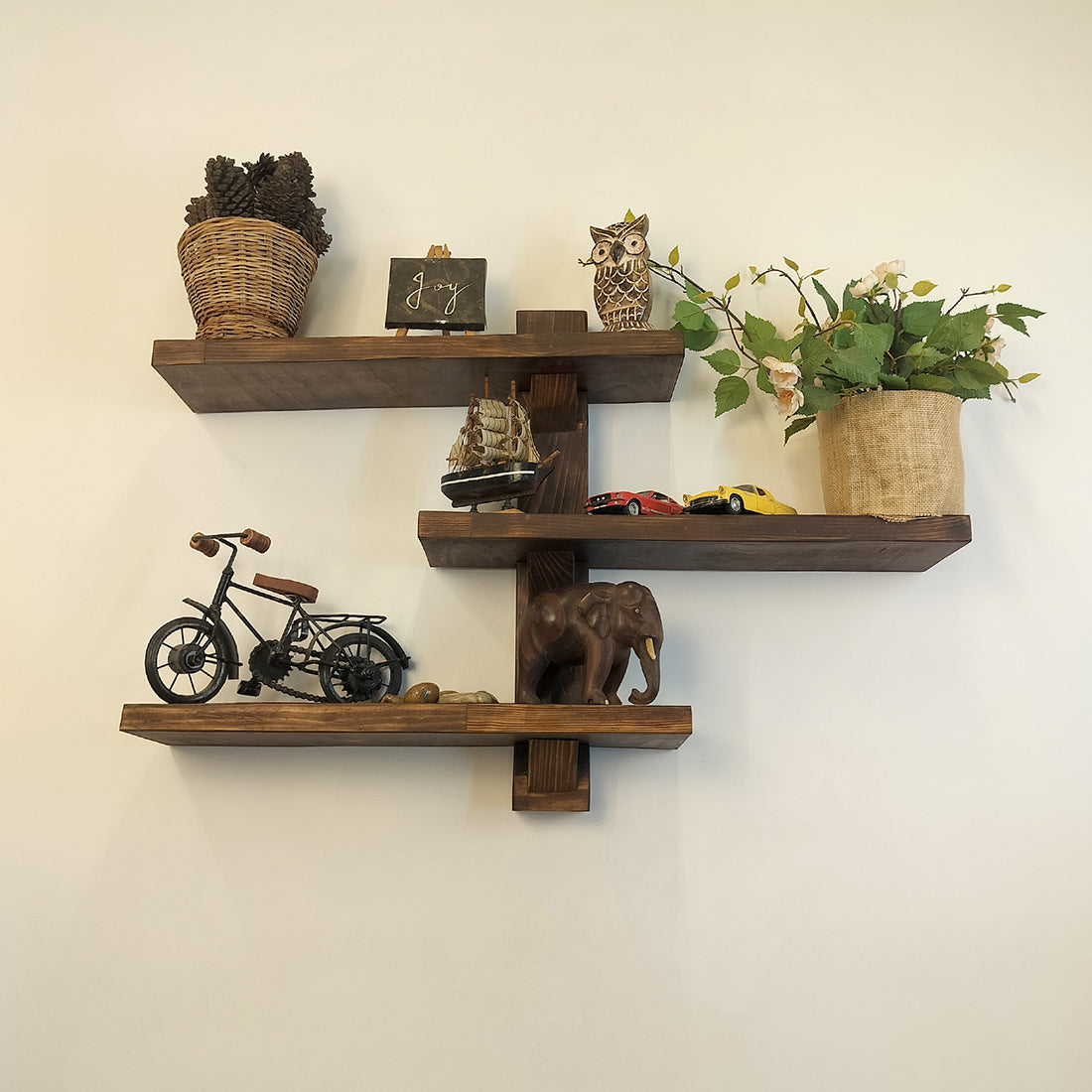 Fiona Wooden Wall Shelf Organiser-OUCH CART | Wall shelve