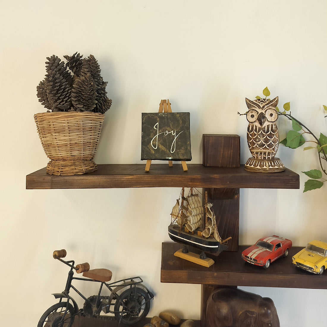 Fiona Wooden Wall Shelf Organiser-OUCH CART | Wall shelve