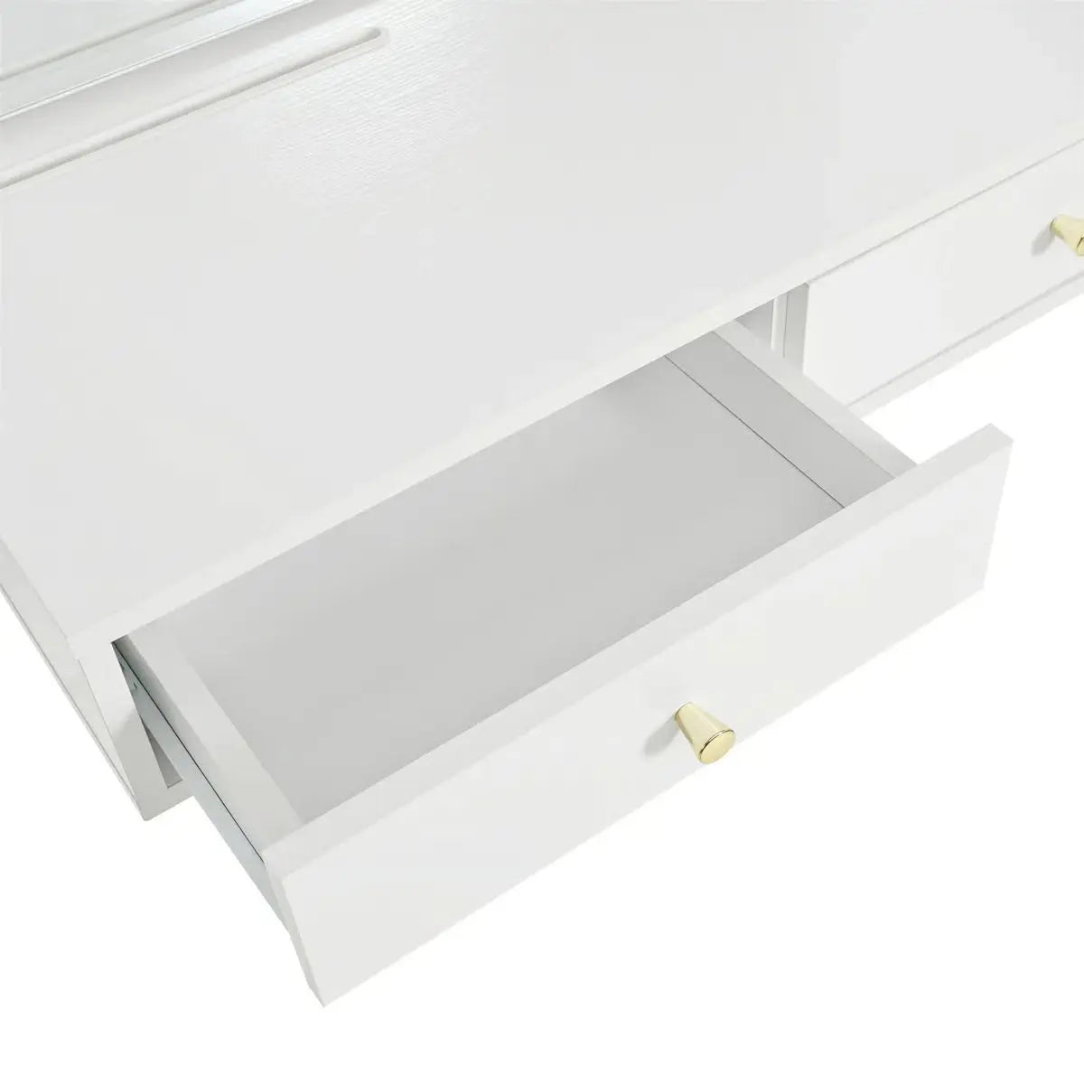 Wall-Mounted Floating Makeup Vanity – Mirror with 3-Color LED Lights, Power Outlet & Storage-OUCH CART |Dressing table