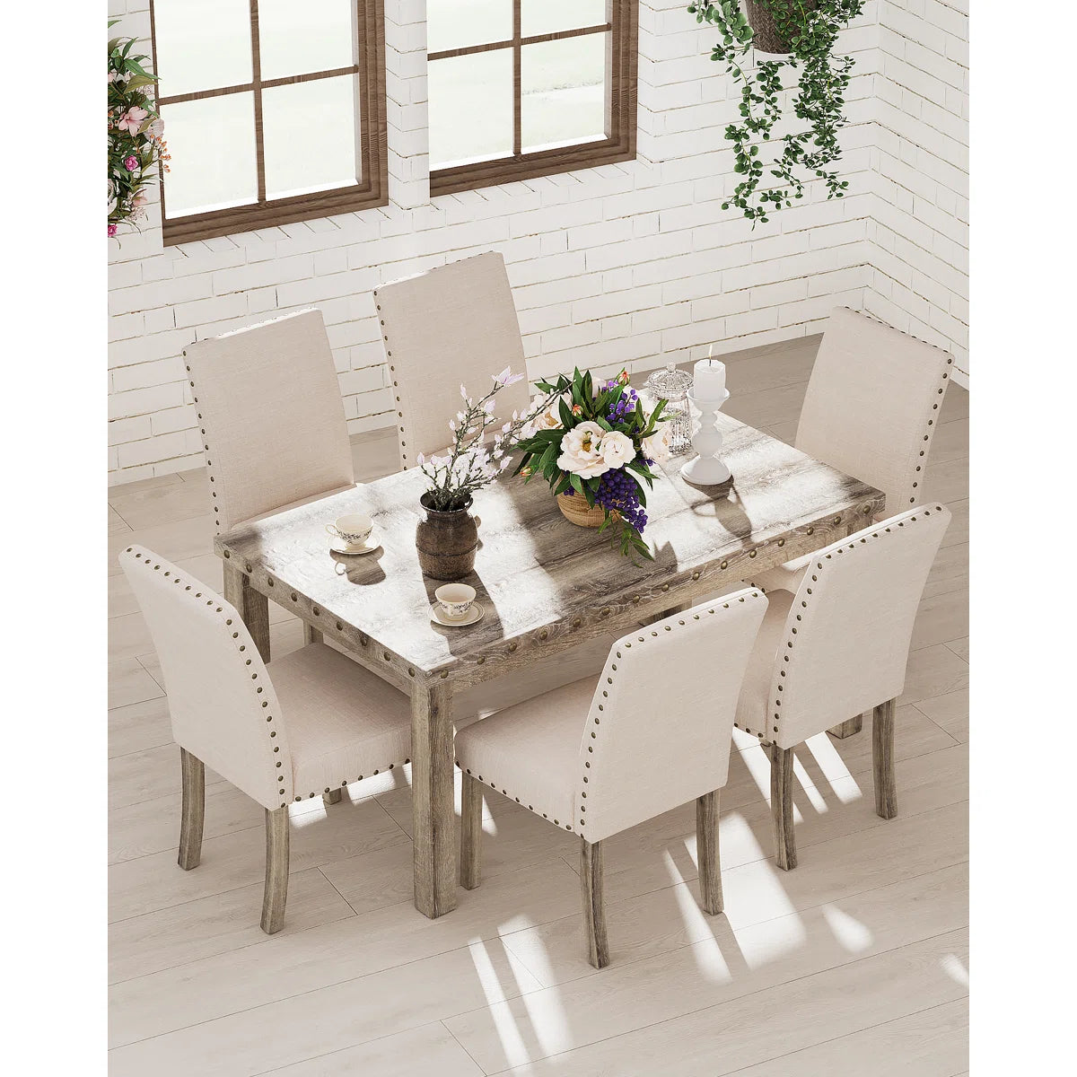Fort Trinette 7 - Piece Dining Set- OUCH CART