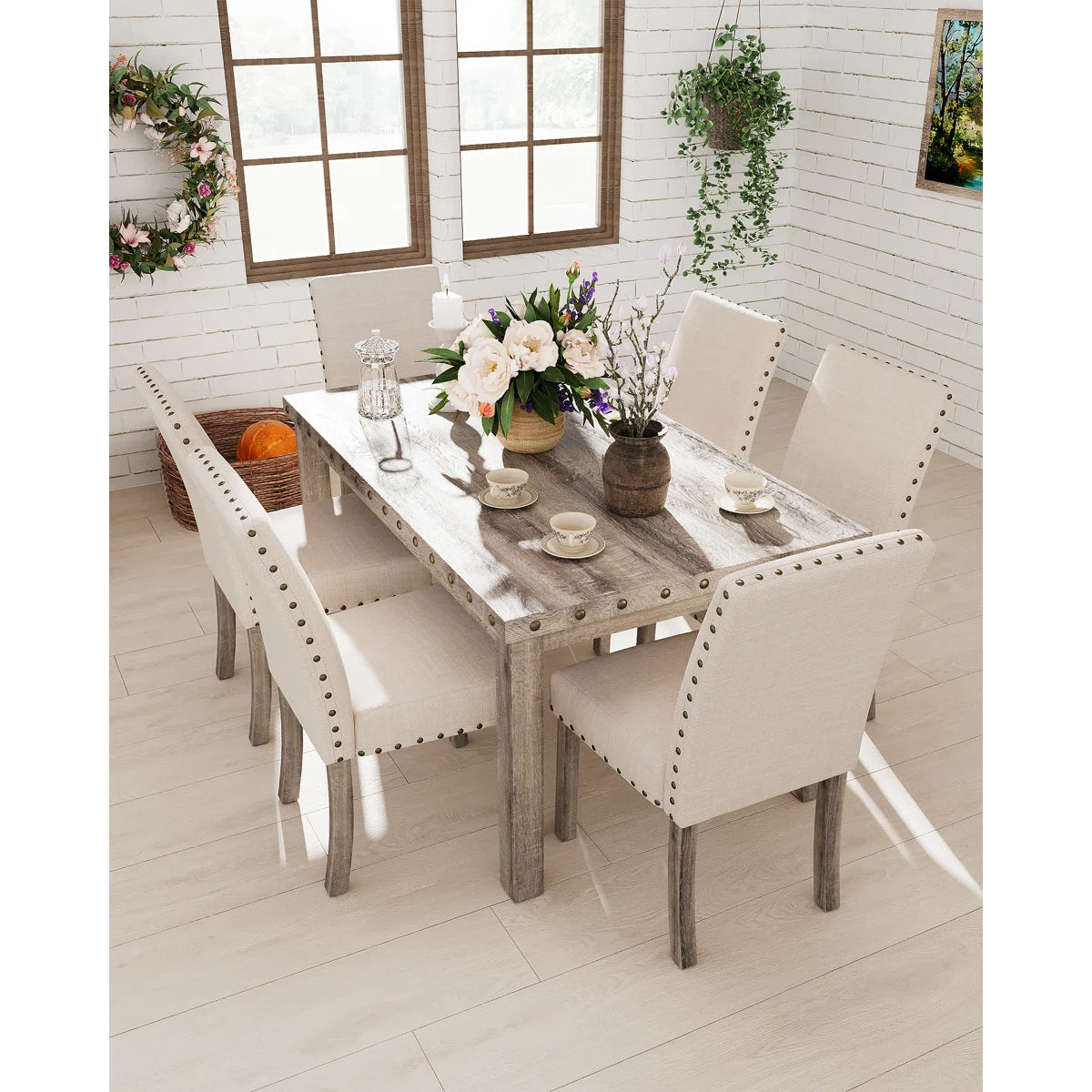 Fort Trinette 7 - Piece Dining Set- OUCH CART
