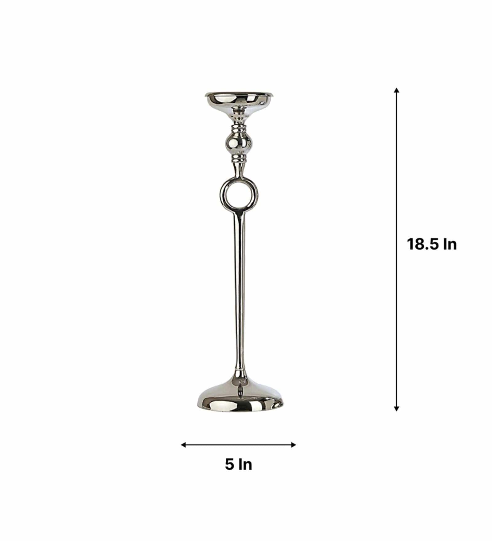 Ajna Silver Large Pillar Holder - Ouch Cart