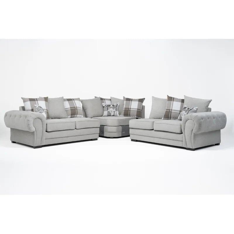 Franciscan 3 - Piece Upholstered Corner Sofa - Ouch Cart