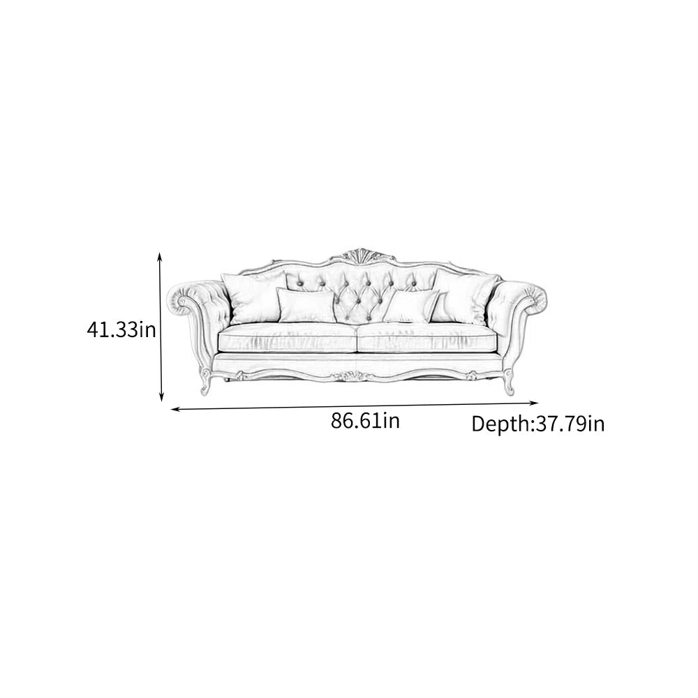 French-style carved pink sofa OUCH CART