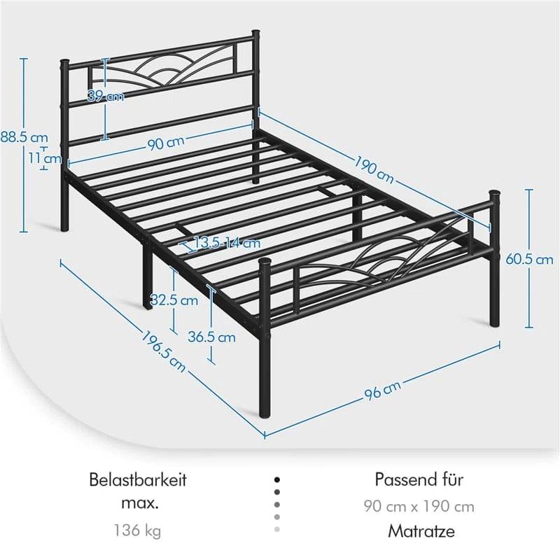 Gap 3Ft Single Metal Bed Frame - Ouch Cart