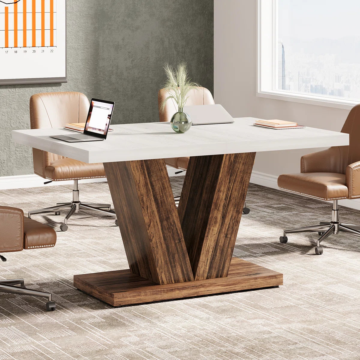 Gardina 47'' Small Conference Meeting Table OUCH CART