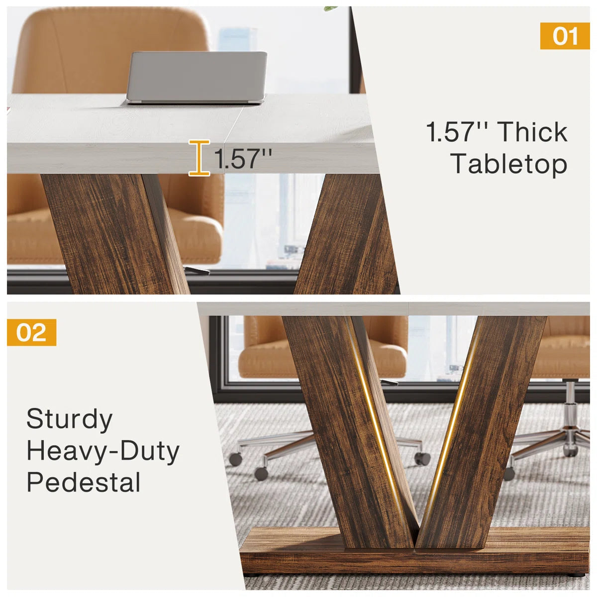 Gardina 47'' Small Conference Meeting Table OUCH CART