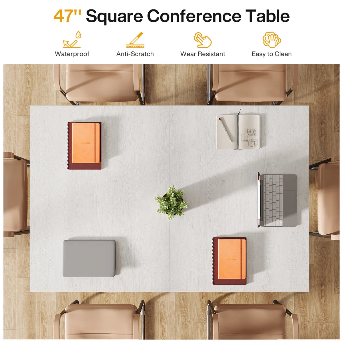 Gardina 47'' Small Conference Meeting Table OUCH CART