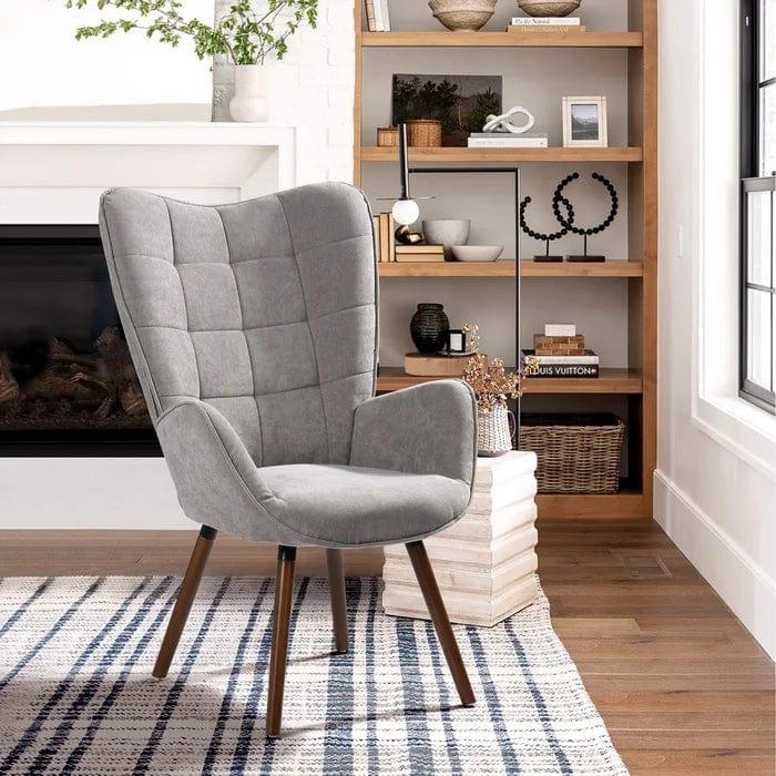 Garmon Upholstered Armchair - Ouch Cart | Wing chair