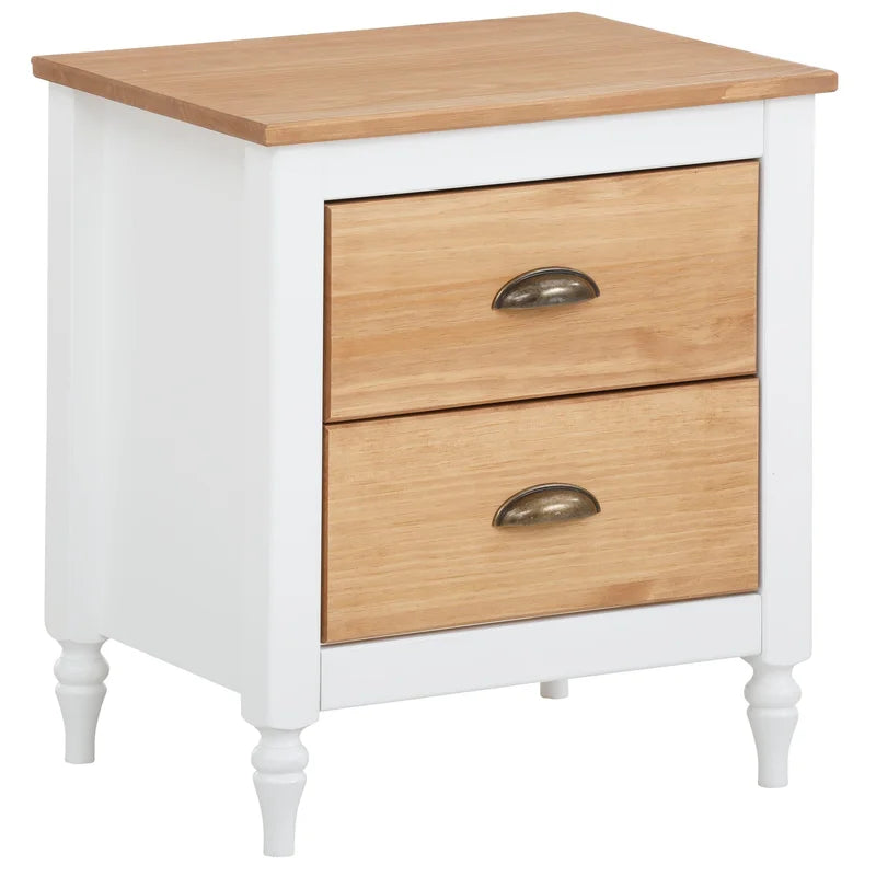 Oliver 2 Drawer Bedside Table Ouch Cart