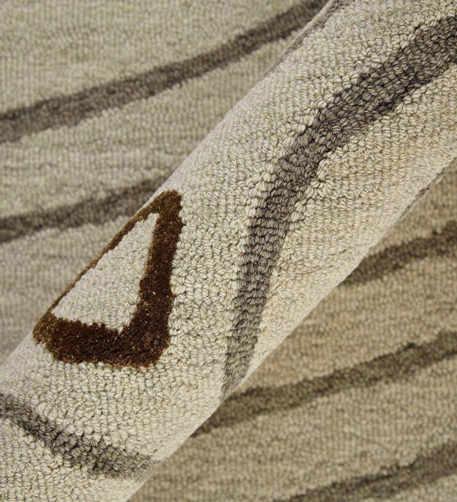 IVORY Wool & Viscose Canyan 8x10 Feet Hand-Tufted Carpet - Rug - Ouch Cart