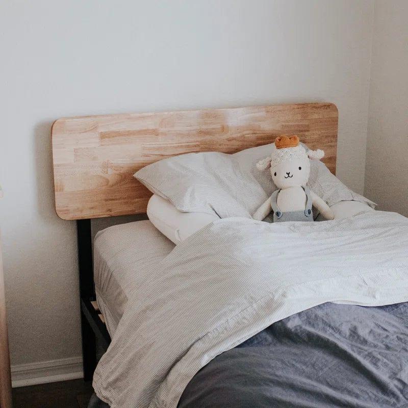 Graham Sleek Bed Frame with Solid Wood Headboard - Ouch Cart