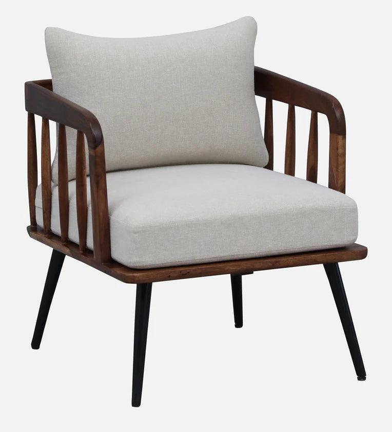 Sheesham Wood 1 Seater Sofa In Scratch Resistant Rustic Teak Finish - Ouch Cart