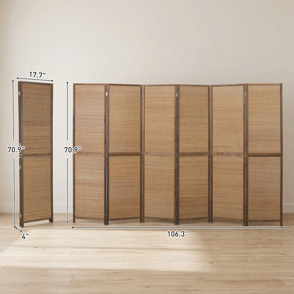 Ouch Cart 4 Panel Bamboo Room Divider Screen