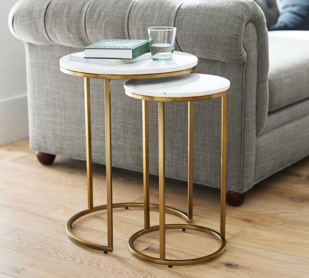 Adroit Elegant Sofa Side Nesting Tables - Ouch Cart