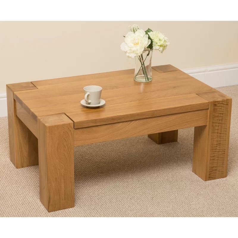 Sarilia Solid Wood Coffee Table Ouch Cart
