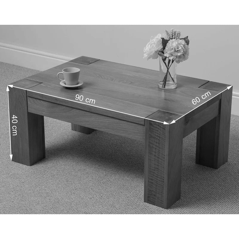 Sarilia Solid Wood Coffee Table Ouch Cart