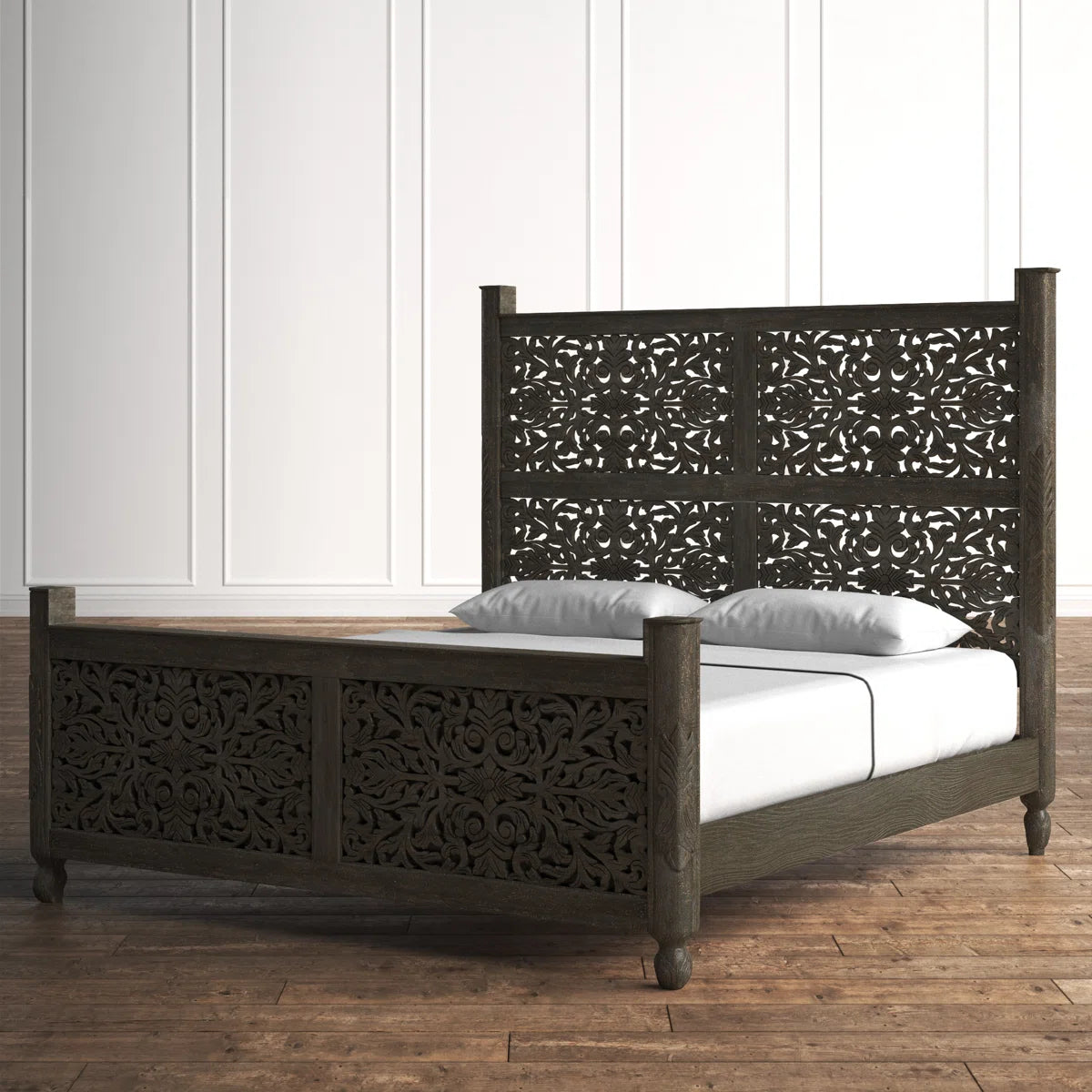 Harleen Solid Wood Standard Bed OUCH CART