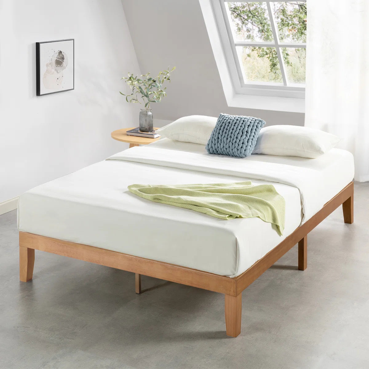 Harlow Modern Solid Wood Platform Bed OUCH CART