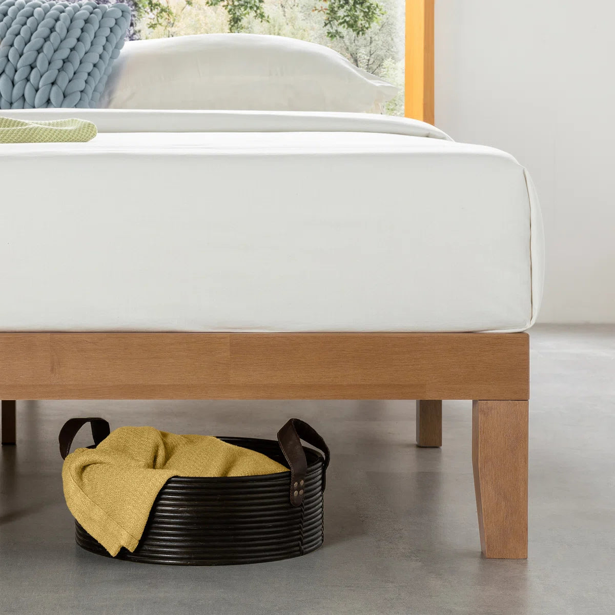 Harlow Modern Solid Wood Platform Bed OUCH CART