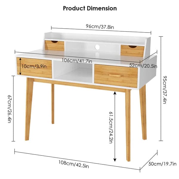 Silvia Study Table with Storage