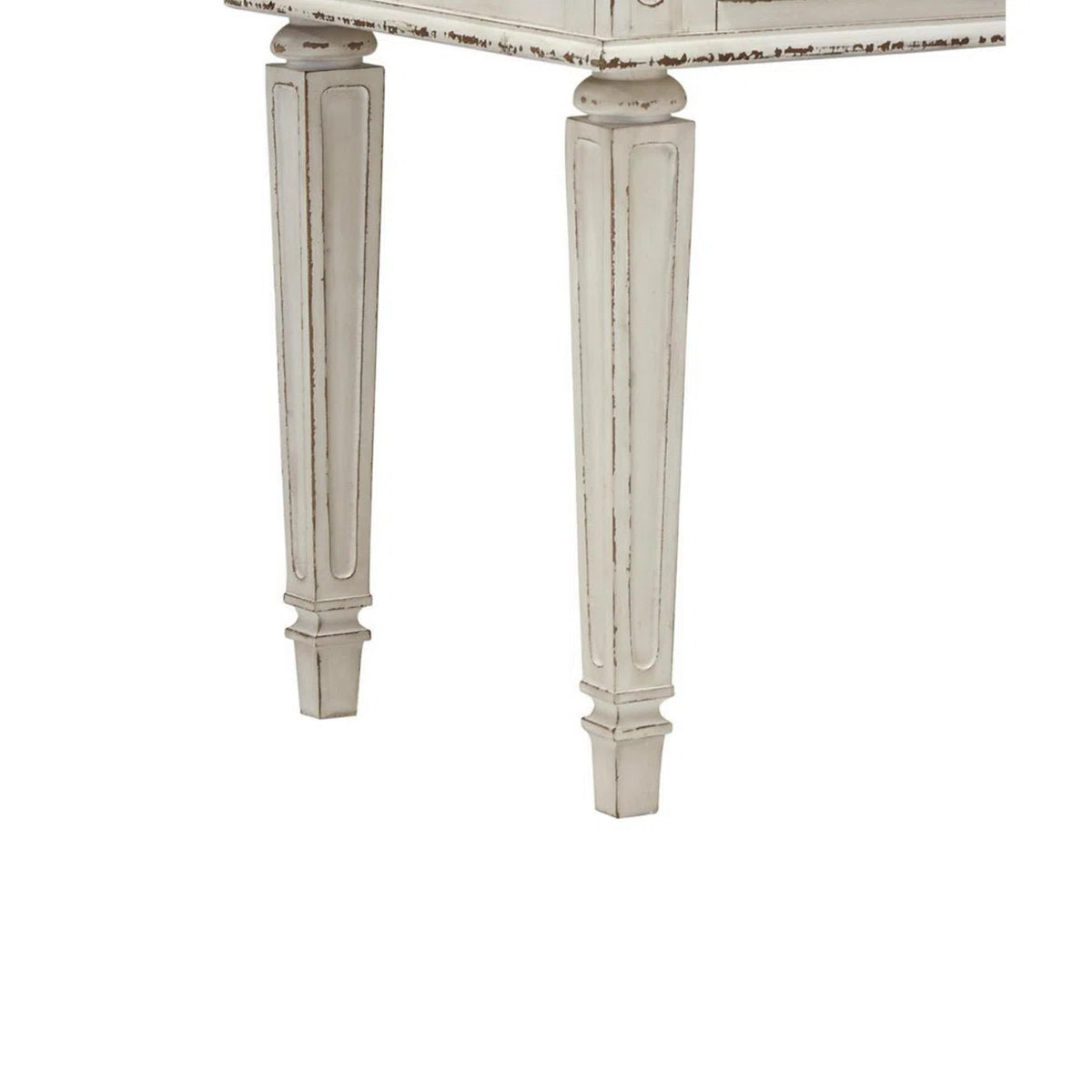Kelly Clarkson Home 3-Piece Two-Tone Vanity Set with Tri-Fold Mirror & Upholstered Stool OUCH CART
