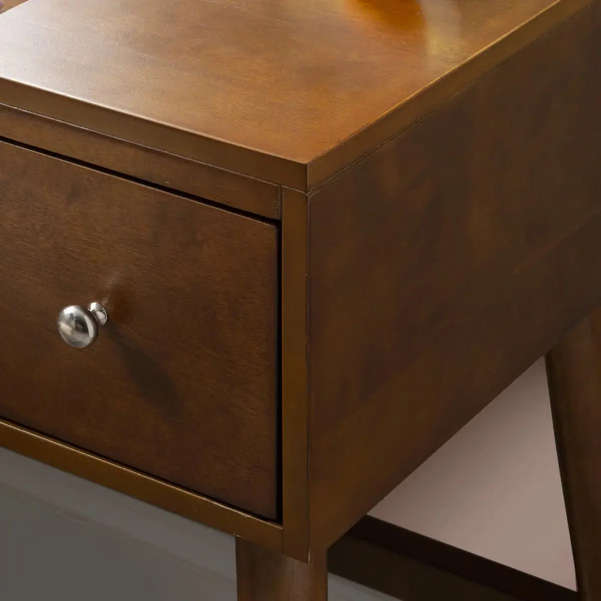Headley Makeup Vanity Set – 2 Drawers with Flip Top, Mid Century Modern