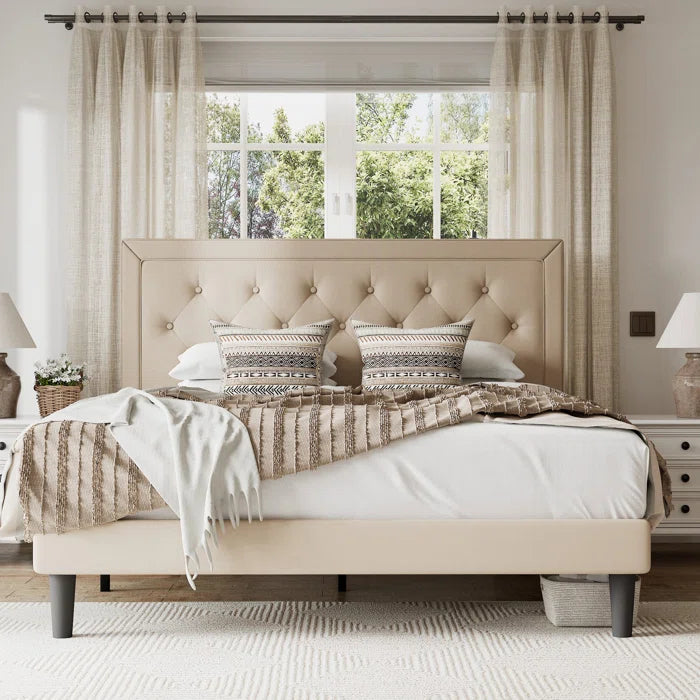 The Hegg Tufted Upholstered Platform Bed for a Dreamy Bedroom Retreat
