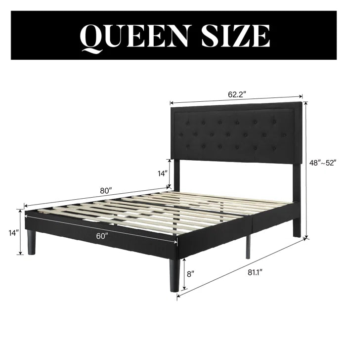 The Hegg Tufted Upholstered Platform Bed for a Dreamy Bedroom Retreat OUCH CART
