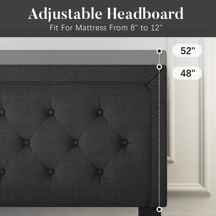 The Hegg Tufted Upholstered Platform Bed for a Dreamy Bedroom Retreat