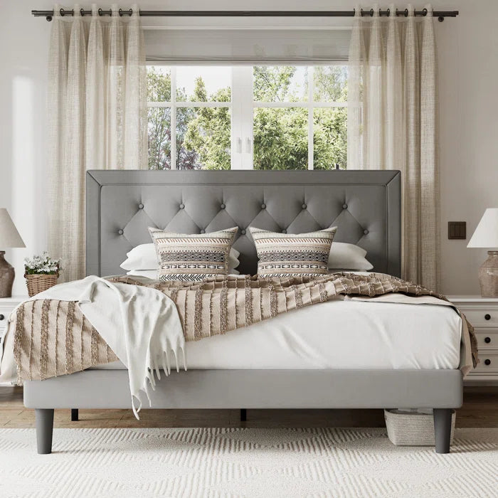 The Hegg Tufted Upholstered Platform Bed for a Dreamy Bedroom Retreat OUCH CART