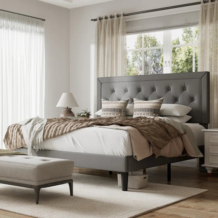 The Hegg Tufted Upholstered Platform Bed for a Dreamy Bedroom Retreat OUCH CART