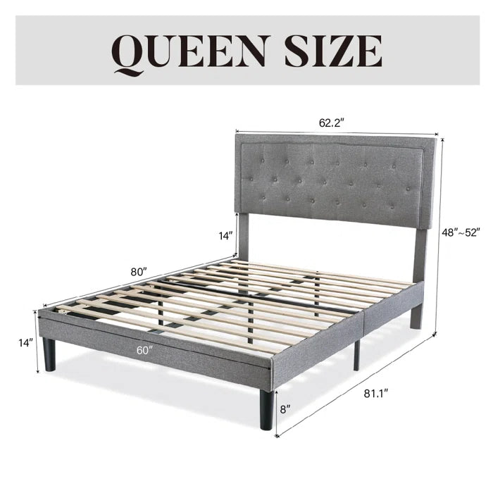 The Hegg Tufted Upholstered Platform Bed for a Dreamy Bedroom Retreat OUCH CART
