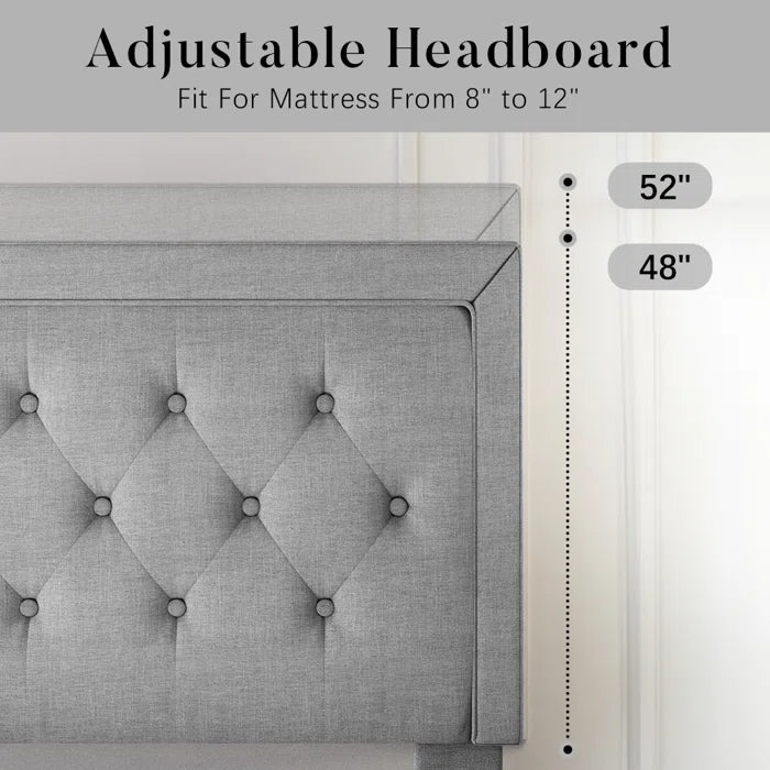 The Hegg Tufted Upholstered Platform Bed for a Dreamy Bedroom Retreat
