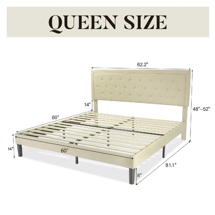 The Hegg Tufted Upholstered Platform Bed for a Dreamy Bedroom Retreat OUCH CART
