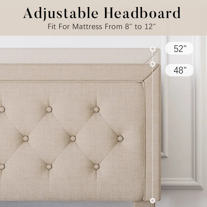 The Hegg Tufted Upholstered Platform Bed for a Dreamy Bedroom Retreat OUCH CART