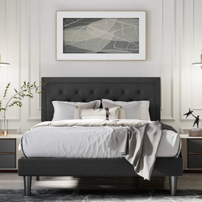 The Hegg Tufted Upholstered Platform Bed for a Dreamy Bedroom Retreat OUCH CART