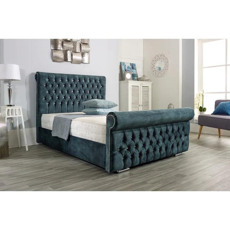 Herveline Upholstered Bed Frame - Ouch Cart