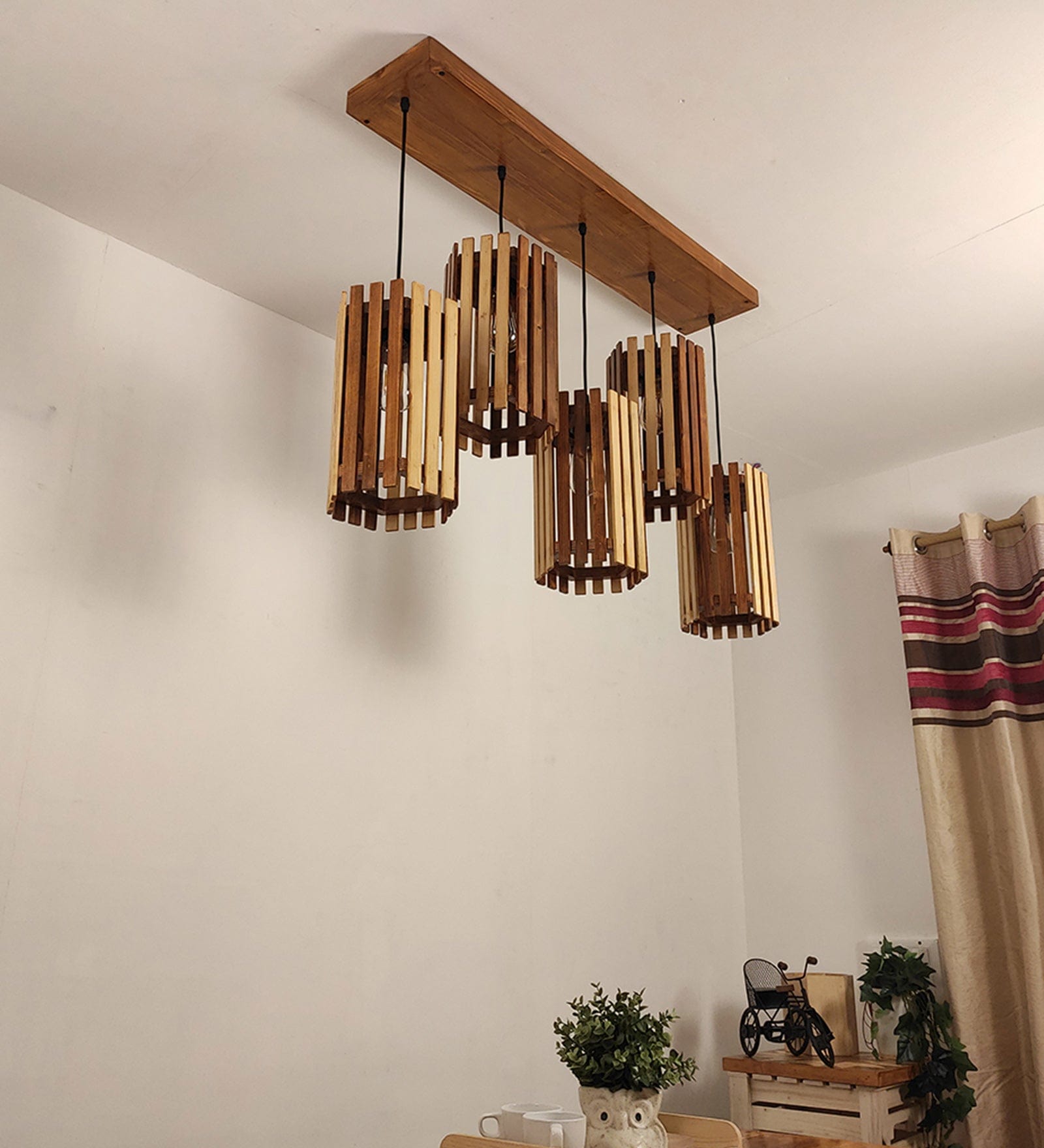 Hexa Brown 5 Series Hanging Lamp (BULB NOT INCLUDED)
