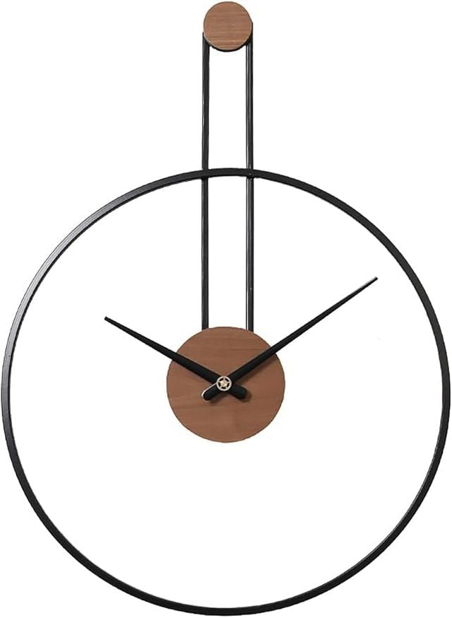 ring and circle brown and black wallclock N.R.HOMESDECOR