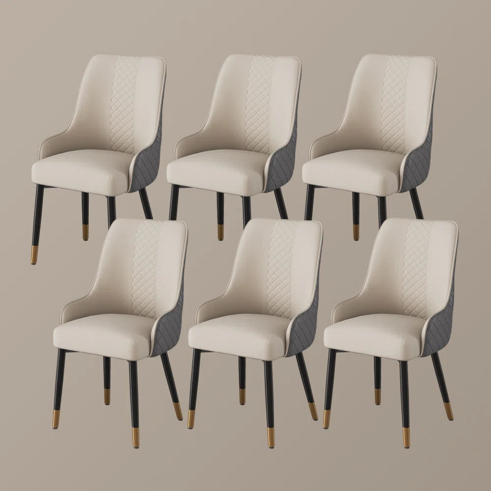 Hobart 7-Piece Modern Dining Room Sets (71" Dining Table + 6 Chairs) Pre-Assembly, Sintered Stone Tabletop Kitchen Dining Table Set with 6 PU Upholstered Chairs