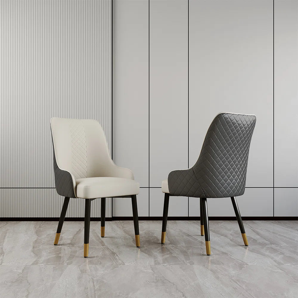 Hobart 7-Piece Modern Dining Room Sets (71" Dining Table + 6 Chairs) Pre-Assembly, Sintered Stone Tabletop Kitchen Dining Table Set with 6 PU Upholstered Chairs