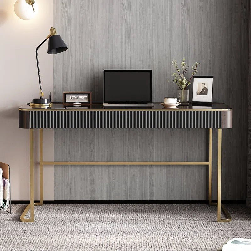 Office Desk,, Glass Top Ouch Cart