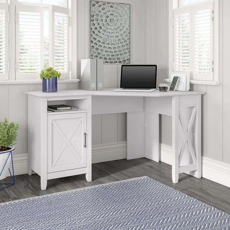 "Spacious 54'' Corner Desk for Optimized Workspace" Ouch Cart