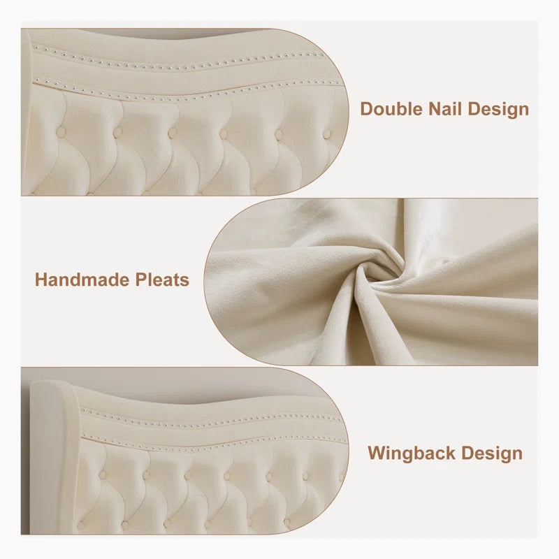 Huzayfa Upholstered Platform Bed Velvet Upholstered Bed