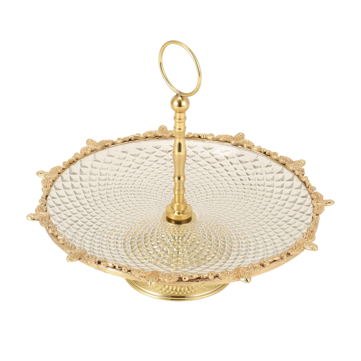 Crystal Spike Cake Stand In gold M.M.I. OVERSEAS