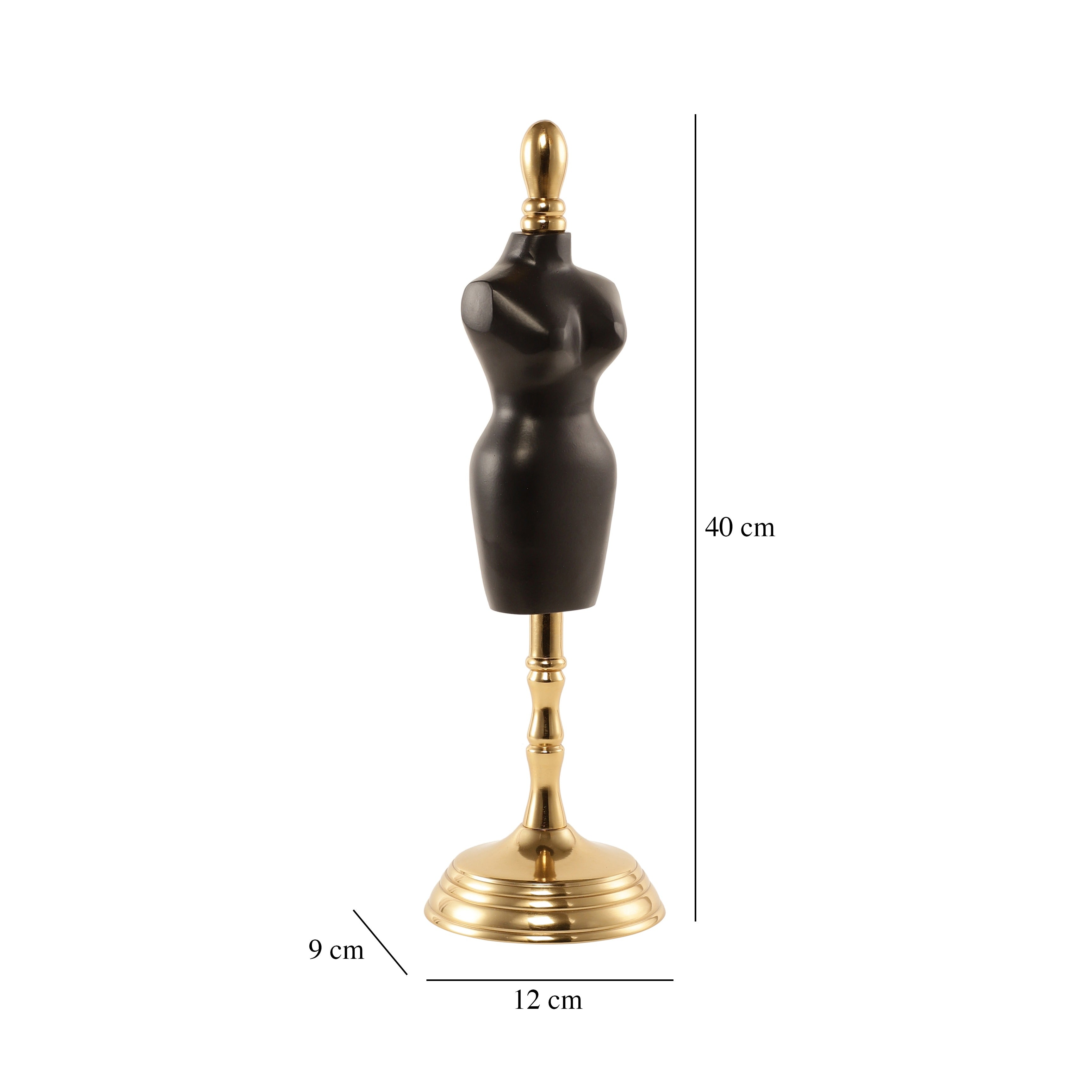 Miniaturised mannequin in Black Gold finish M.M.I. OVERSEAS