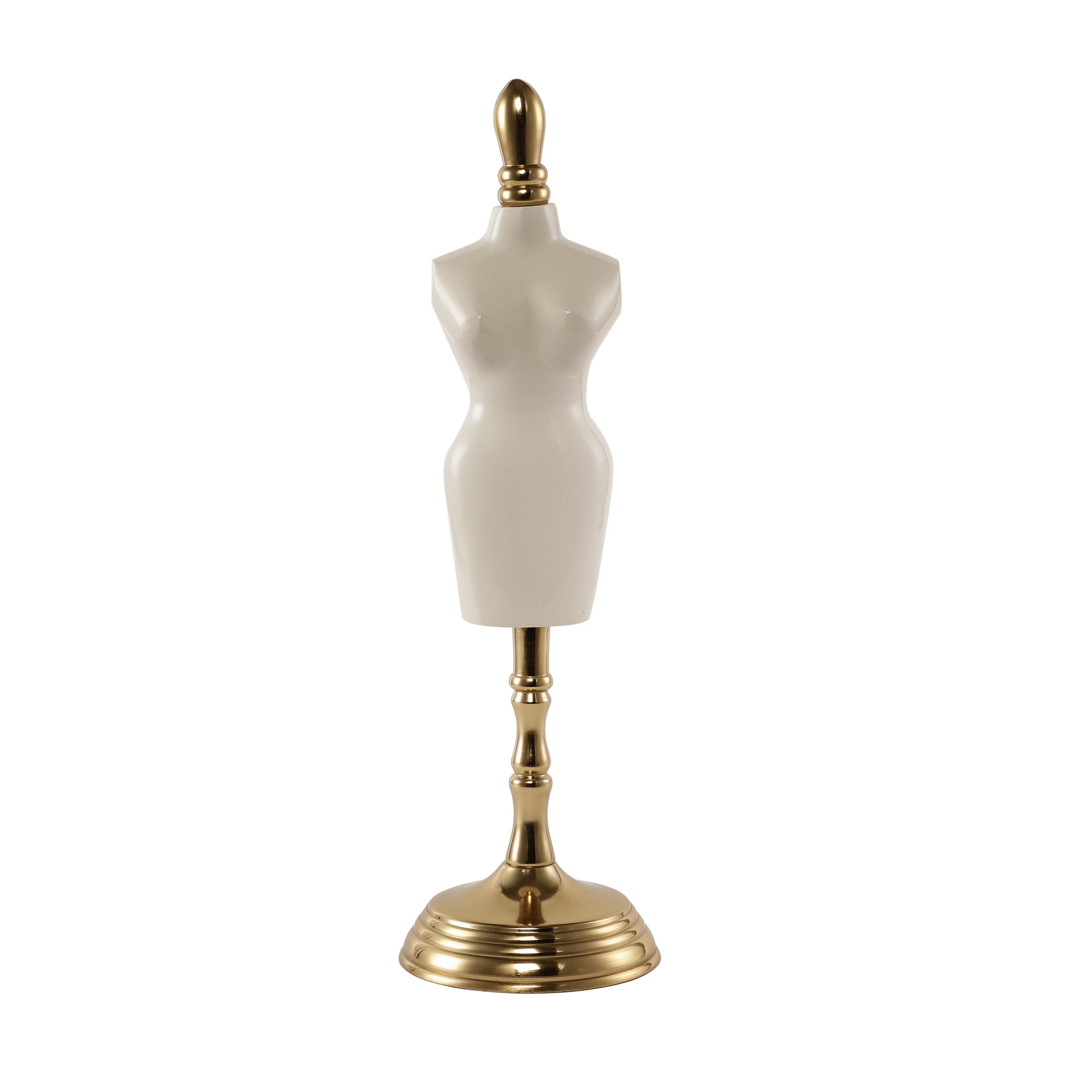 Miniaturised mannequin in white Gold finish M.M.I. OVERSEAS