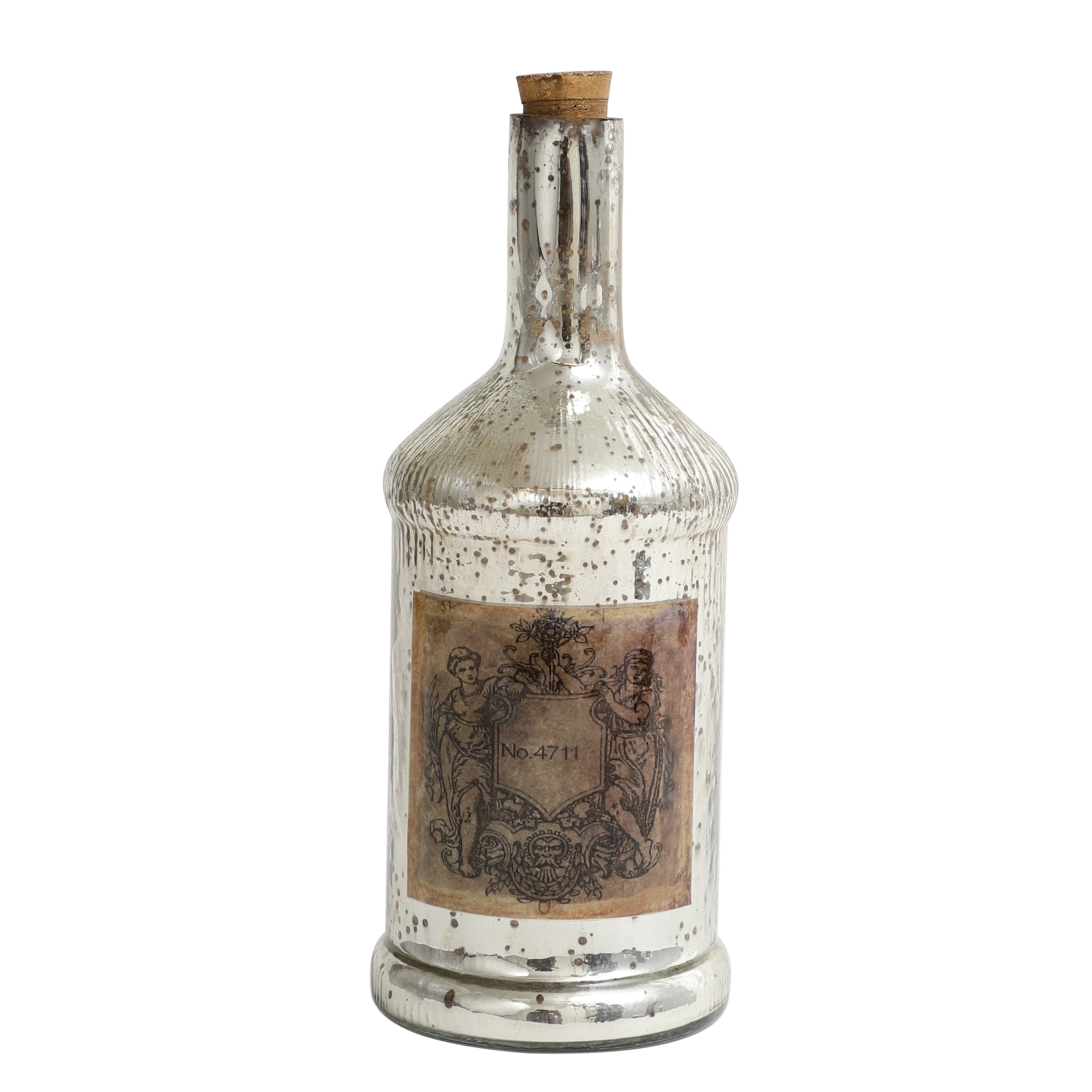 Antique Glass Legacy Square Bottle Decorative M.M.I. OVERSEAS